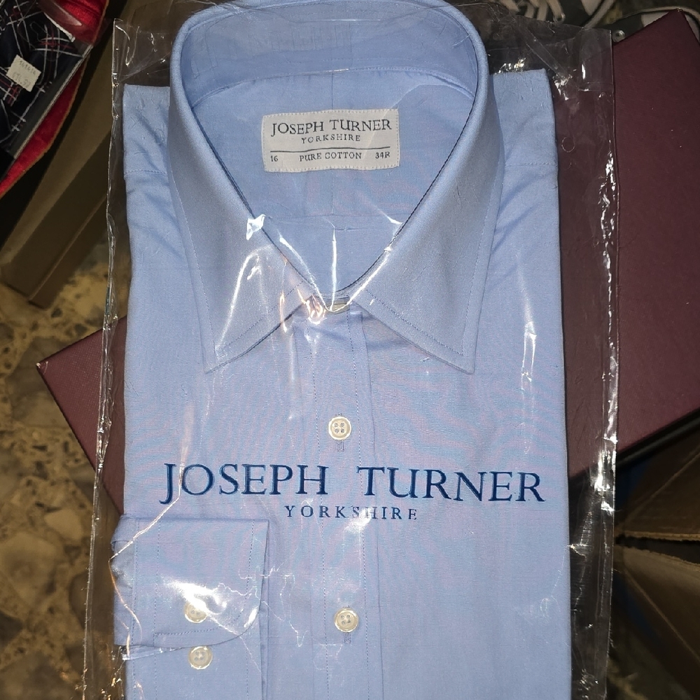 Joseph Turner Yorkshire Men's Sky Blue Dress Shirt
